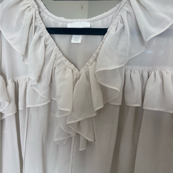 H&M Cream Ruffle Blouse - Picture 5 of 6